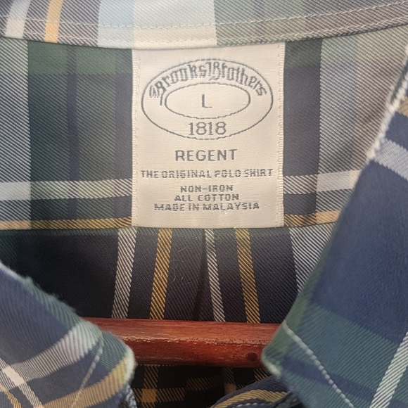 Brooks Brother 1818 Regent Non Iron Stripe Cotton Button Down Shirt Size‎ Large - Picture 12 of 12